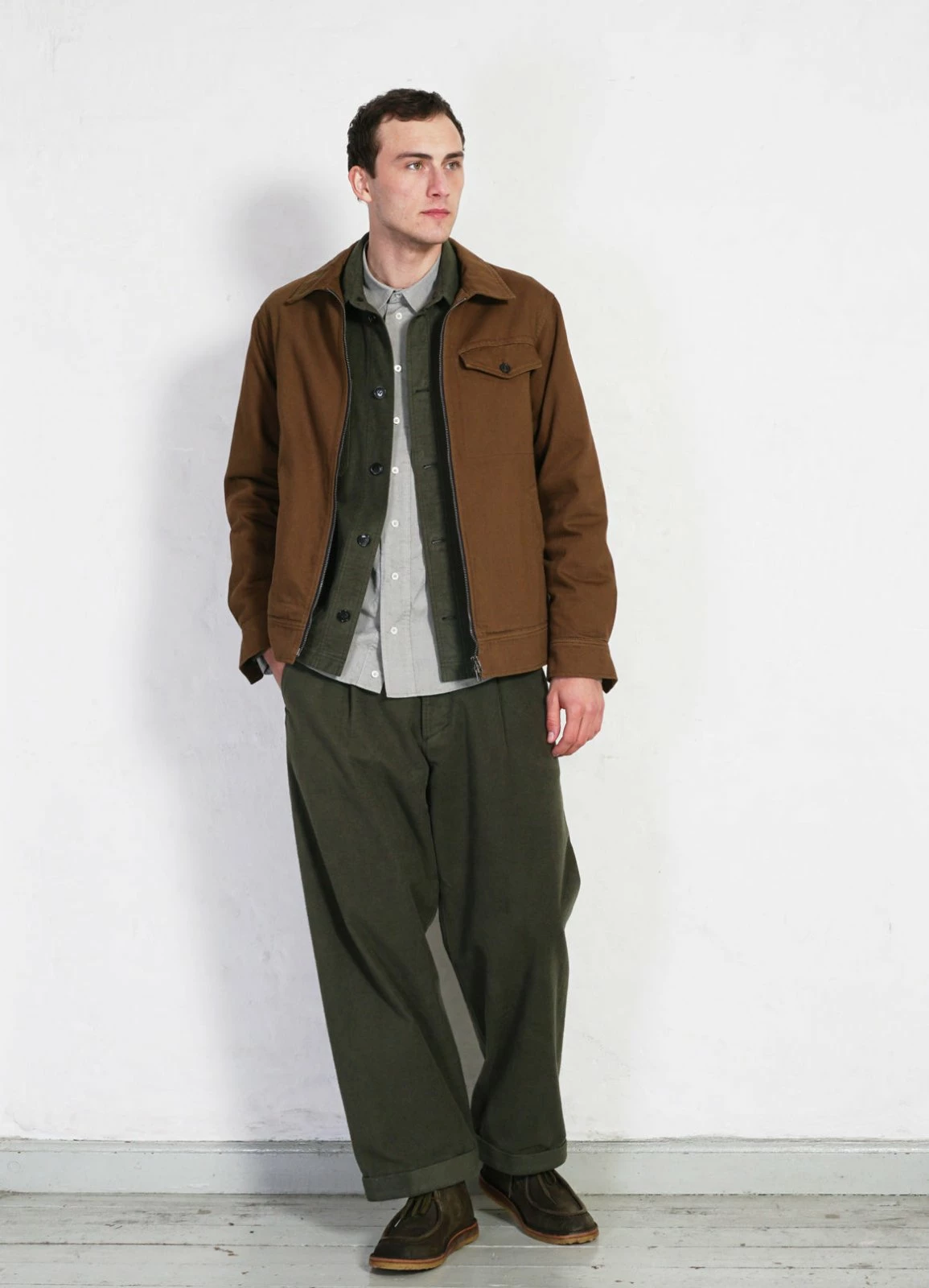 HANSEN GARMENTS JARLE | Casual Zipper Jacket | Nut 7 HANSEN GARMENTS JARLE | Casual Zipper Jacket | Nut - Image 7