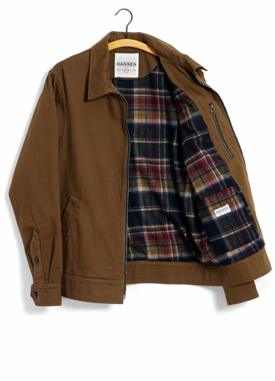 HANSEN GARMENTS JARLE | Casual Zipper Jacket | Nut 3 HANSEN GARMENTS JARLE | Casual Zipper Jacket | Nut - Image 3