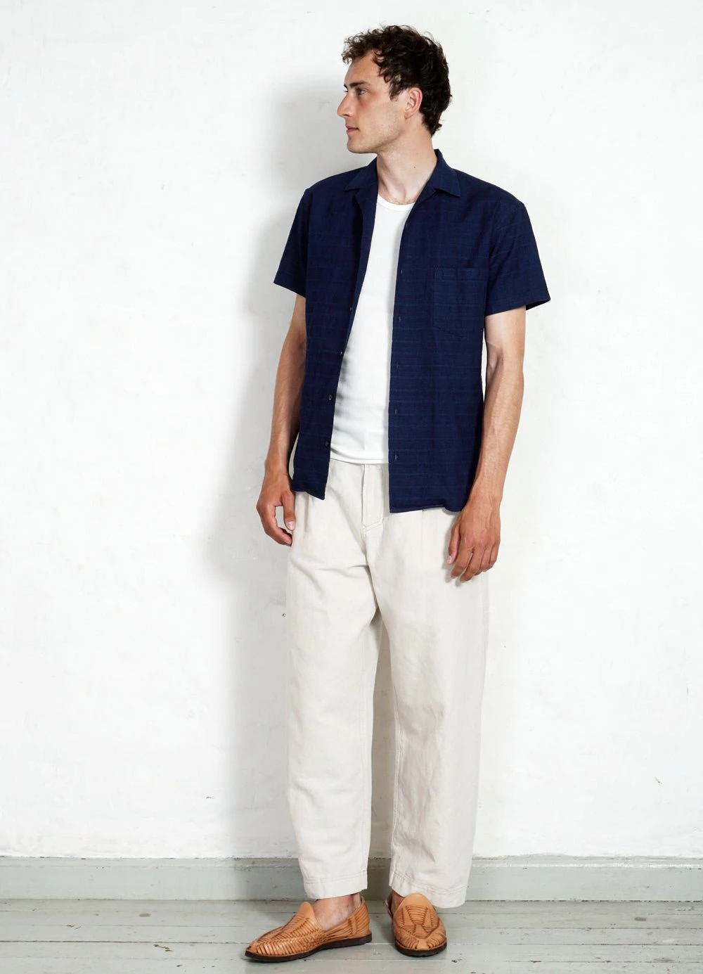 HANSEN GARMENTS JONNY | Short Sleeve Shirt | Dobby Indigo 2 HANSEN GARMENTS JONNY | Short Sleeve Shirt | Dobby Indigo - Image 2