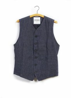 HANSEN GARMENTS KALLE | Casual Classic Vest | Blue Delave