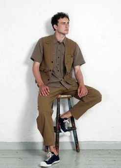 HANSEN GARMENTS KARLO | Wide Cut Utility Trousers | Khaki 15 HANSEN GARMENTS KARLO | Wide Cut Utility Trousers | Khaki -Deals Bottoms Store karlo wide cut utility trousers khaki hansen garments 307675