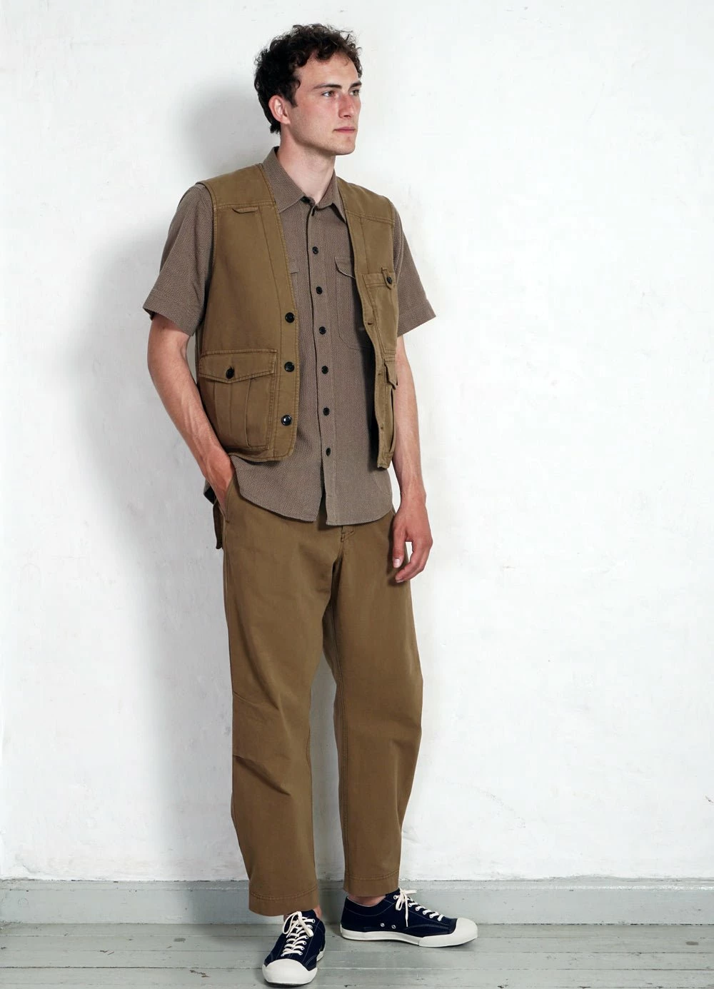 HANSEN GARMENTS KARLO | Wide Cut Utility Trousers | Khaki 2 HANSEN GARMENTS KARLO | Wide Cut Utility Trousers | Khaki - Image 2