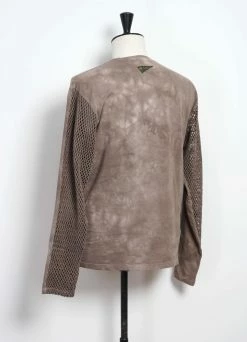 KAPITAL KATABIRA | Mesh Long Sleeve Tee | Grey -Deals Bottoms Store katabira mesh long sleeve tee grey kapital 242767