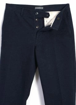 HANSEN GARMENTS KEN | Wide Cut Trousers | Broken Blue -Deals Bottoms Store ken wide cut trousers broken blue hansen garments 998553