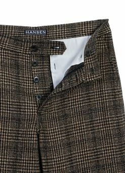 HANSEN GARMENTS KEN | Wide Cut Trousers | Checkered -Deals Bottoms Store ken wide cut trousers checkered hansen garments 840461