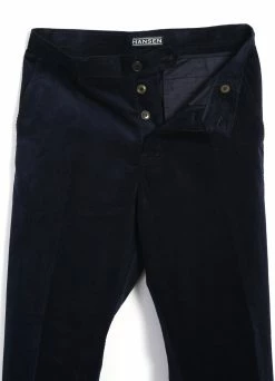HANSEN GARMENTS KEN | Wide Cut Trousers | Fluid Navy -Deals Bottoms Store ken wide cut trousers fluid navy hansen garments 340877