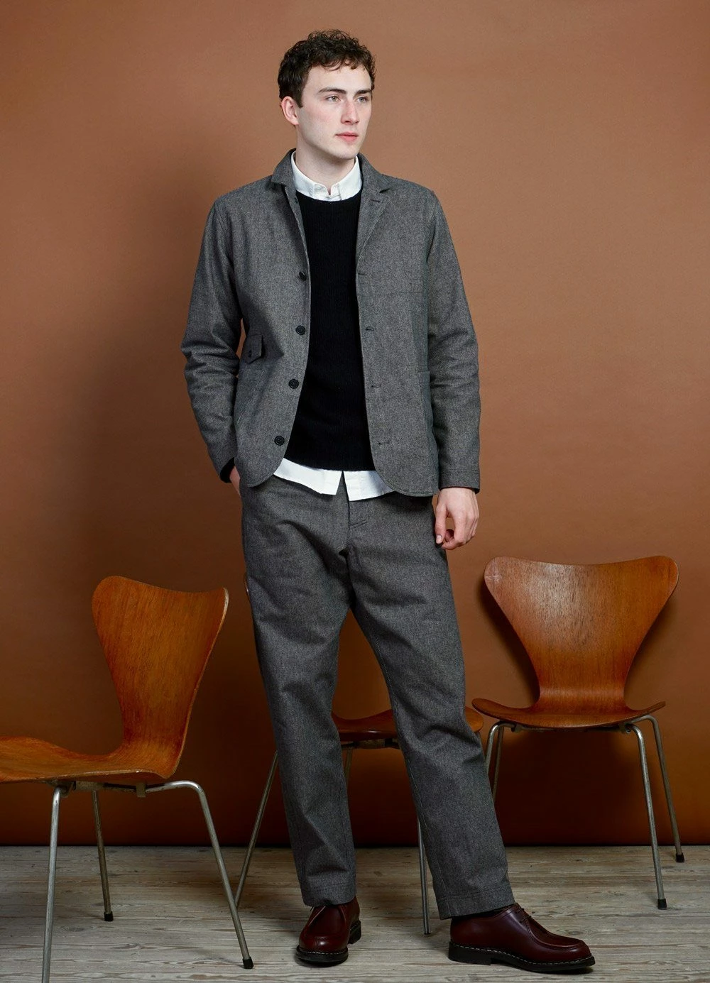 HANSEN GARMENTS KEN | Wide Cut Trousers | Gravel 4 HANSEN GARMENTS KEN | Wide Cut Trousers | Gravel - Image 4