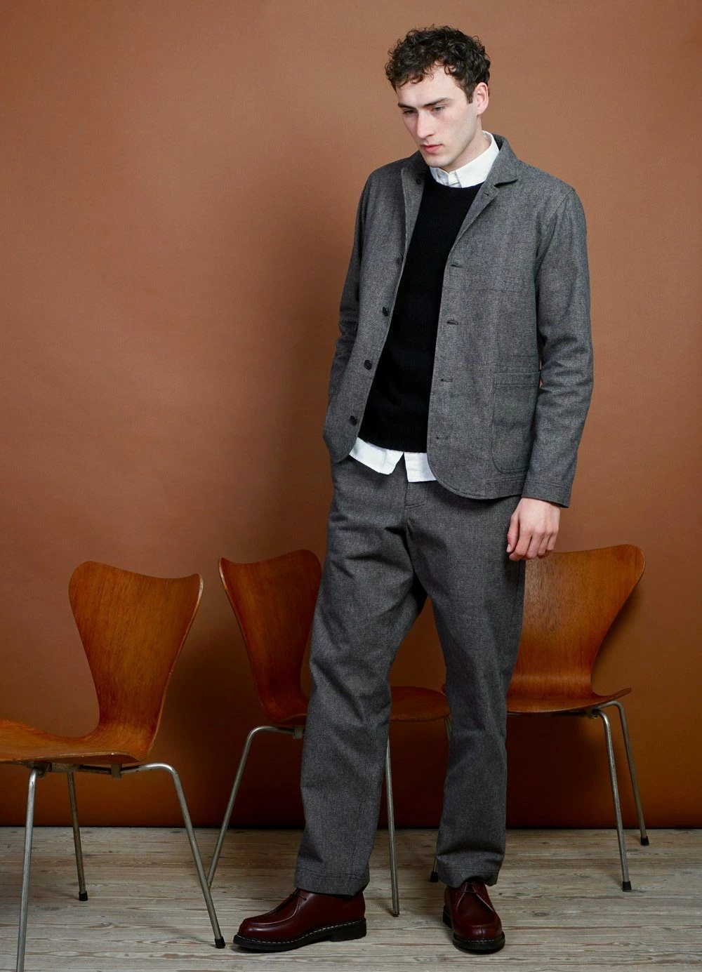 HANSEN GARMENTS KEN | Wide Cut Trousers | Gravel 3 HANSEN GARMENTS KEN | Wide Cut Trousers | Gravel - Image 3