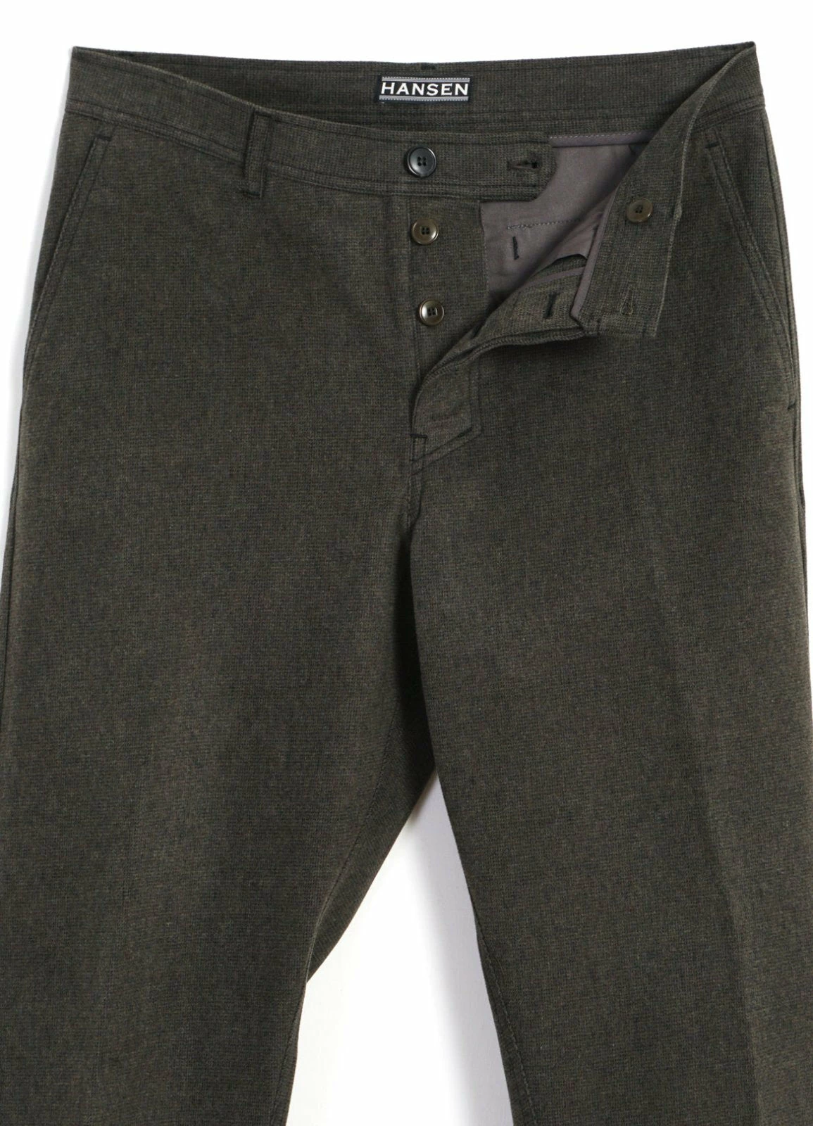 HANSEN GARMENTS KEN | Wide Cut Trousers | Greenish 5 HANSEN GARMENTS KEN | Wide Cut Trousers | Greenish - Image 5