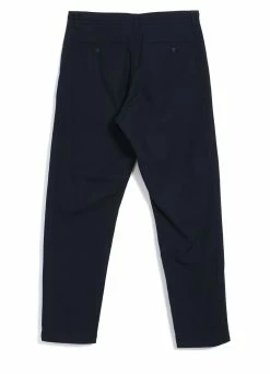 HANSEN GARMENTS KEN | Wide Cut Trousers | Indigo Herringbone -Deals Bottoms Store ken wide cut trousers indigo herringbone hansen garments 882783