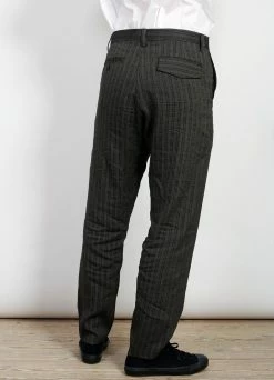HANSEN GARMENTS KEN | Wide Cut Trousers| Taupe Stripes -Deals Bottoms Store ken wide cut trousers taupe stripes 111228