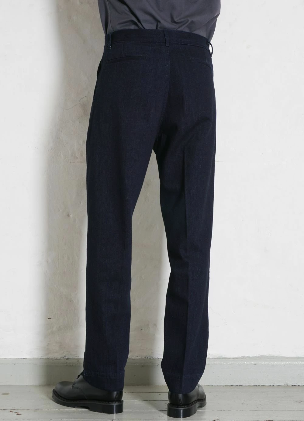 HANSEN GARMENTS KEN | Wide Cut Work Trousers | Black Indigo 3 HANSEN GARMENTS KEN | Wide Cut Work Trousers | Black Indigo - Image 3