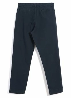 HANSEN GARMENTS KEN | Wide Cut Work Trousers | Black Navy -Deals Bottoms Store ken wide cut work trousers black navy hansen garments 557467