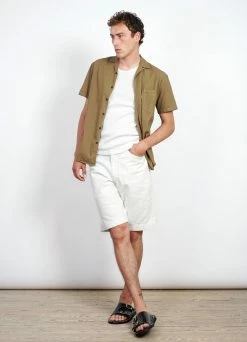 HANSEN GARMENTS LENNY | Casual Work Shorts | Ecru -Deals Bottoms Store lenny casual work shorts ecru 421057