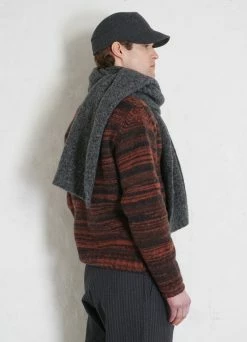 HANSEN GARMENTS LUIS | Knitted Scarf | Ashes -Deals Bottoms Store luis knitted scarf ashes hansen garments 888322