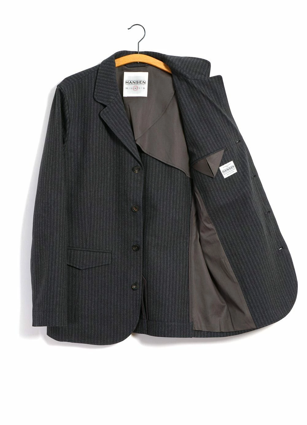 HANSEN GARMENTS LUKAS | Blazer Jacket | Grey Pin 6 HANSEN GARMENTS LUKAS | Blazer Jacket | Grey Pin - Image 6