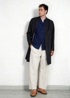 HANSEN GARMENTS MIKAEL | Denim Like Scarecrow’s Coat | True Blue -Deals Bottoms Store mikael denim like scarecrows coat true blue hansen garments 203543