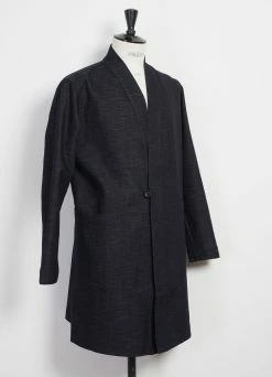 HANSEN GARMENTS MIKAEL | Denim Like Scarecrow’s Coat | True Blue -Deals Bottoms Store mikael denim like scarecrows coat true blue hansen garments 716516