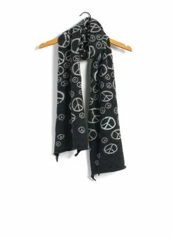 KAPITAL PEACE | Compressed Wool Scarf | Black