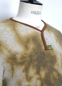 KAPITAL PEACE FLEECE | Tie-Dye Long Sleeve T | Yellow/Khaki -Deals Bottoms Store peace fleece tie dye long sleeve t yellowkhaki kapital 725667