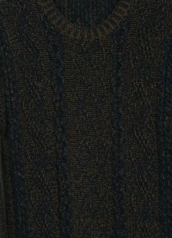 INIS MEÁIN PLATED BEACH SWEATER | Pima Cotton Knitwear | Brown/Navy 11 INIS MEÁIN PLATED BEACH SWEATER | Pima Cotton Knitwear | Brown/Navy -Deals Bottoms Store plated beach sweater pima cotton knitwear brownnavy inis meain 633130