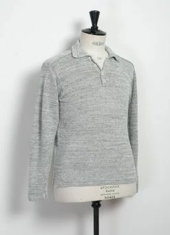 INIS MEÁIN POLO SHIRT | Linen Long-Sleeved Polo Knit | Papyrus 6 INIS MEÁIN POLO SHIRT | Linen Long-Sleeved Polo Knit | Papyrus -Deals Bottoms Store polo shirt linen long sleeved polo knit papyrus inis meain 327813