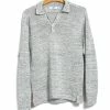 INIS MEÁIN POLO SHIRT | Linen Long-Sleeved Polo Knit | Papyrus
