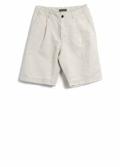 HANSEN GARMENTS ROBIN | Super Wide Pleated Shorts | Flax Nature