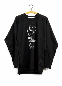 MOUNTAIN RESEARCH SLOGAN JERSEY | Long Sleeve Mesh Crew T | Black