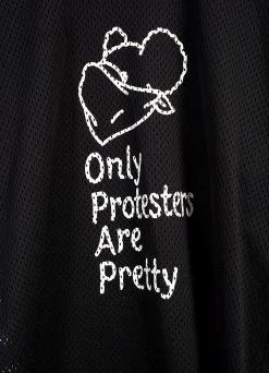 MOUNTAIN RESEARCH SLOGAN JERSEY | Long Sleeve Mesh Crew T | Black -Deals Bottoms Store slogan jersey long sleeve mesh crew t black 240 235312