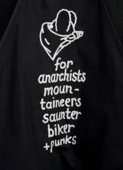 MOUNTAIN RESEARCH SLOGAN PARKA | Mesh Zip Hoodie | Black -Deals Bottoms Store slogan parka mesh zip hoodie black 320 285770