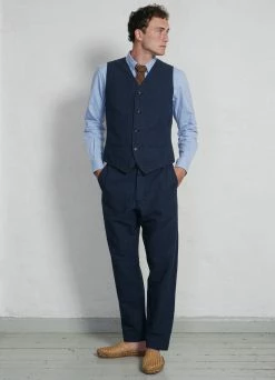 HANSEN GARMENTS HAAKON | Hidden Button Down Shirt | Blue -Deals Bottoms Store ss23 charlie daniel ken suit haakon blue 1