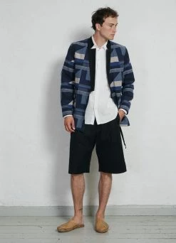 HANSEN GARMENTS FALK | Kakashi Blazer | Blue Mix 12 HANSEN GARMENTS FALK | Kakashi Blazer | Blue Mix -Deals Bottoms Store ss23 falk mixed blue henning white robin black 1