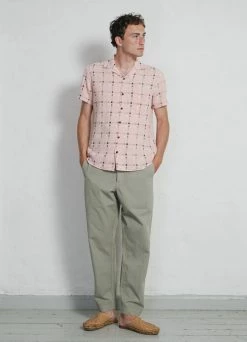 HANSEN GARMENTS JONNY | Short Sleeve Shirt | Vegas Pink 10 HANSEN GARMENTS JONNY | Short Sleeve Shirt | Vegas Pink -Deals Bottoms Store ss23 jonny lasvegas pink tyge light sage 1
