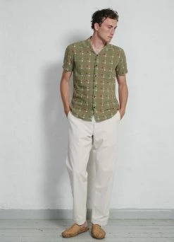 HANSEN GARMENTS JONNY | Short Sleeve Shirt | Nevada Green -Deals Bottoms Store ss23 jonny nevada green ruben tyge nature 1