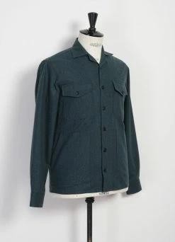 HANSEN GARMENTS STEFAN | Worker Over Shirt | Moss Green -Deals Bottoms Store stefan worker over shirt moss green hansen garments 603582