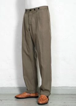 HANSEN GARMENTS SUNE | Pleated Wide Cut Trousers | Bay Leaf -Deals Bottoms Store sune pleated wide cut trousers bay leaf hansen garments 240283