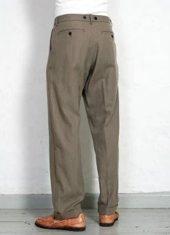 HANSEN GARMENTS SUNE | Pleated Wide Cut Trousers | Bay Leaf -Deals Bottoms Store sune pleated wide cut trousers bay leaf hansen garments 572119