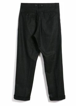 HANSEN GARMENTS SUNE | Pleated Wide Cut Trousers | Black Marble -Deals Bottoms Store sune pleated wide cut trousers black marble hansen garments 659167