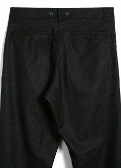 HANSEN GARMENTS SUNE | Pleated Wide Cut Trousers | Black Marble -Deals Bottoms Store sune pleated wide cut trousers black marble hansen garments 892649