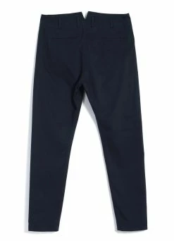 HANSEN GARMENTS SVENNING | Slim Fit Everyday Trousers | Navy Twill -Deals Bottoms Store svenning slim fit everyday trousers navy hansen garments 114403