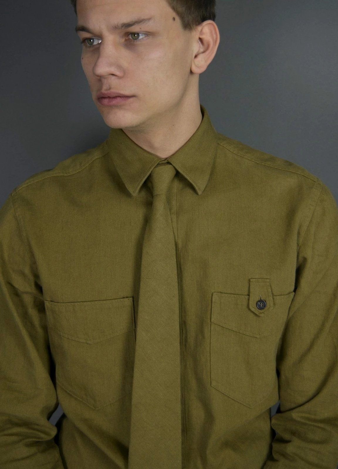 HANSEN GARMENTS TIE | Olive 2 HANSEN GARMENTS TIE | Olive - Image 2