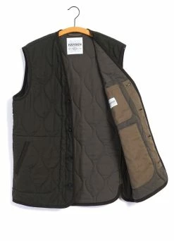 HANSEN GARMENTS TONY | Bonded Padded Vest | Dark Army 13 HANSEN GARMENTS TONY | Bonded Padded Vest | Dark Army -Deals Bottoms Store tony bonded padded vest dark army hansen garments 285690