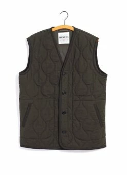 HANSEN GARMENTS TONY | Bonded Padded Vest | Dark Army