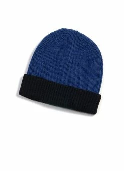 HANSEN GARMENTS TORE | Block Colour Beanie | Blue/Black