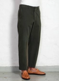 HANSEN GARMENTS TRYGVE | Wide Cut Cropped Trousers | Rosemary -Deals Bottoms Store trousers fit 23 90 6 trygve green 1