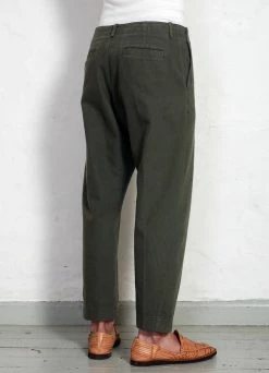HANSEN GARMENTS TRYGVE | Wide Cut Cropped Trousers | Rosemary -Deals Bottoms Store trousers fit 23 90 6 trygve green 2