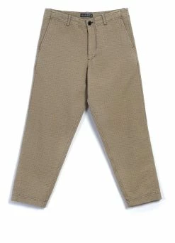 HANSEN GARMENTS TRYGVE | Wide Cut Cropped Trousers | Beige