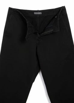 HANSEN GARMENTS TRYGVE | Wide Cut Cropped Trousers | Black -Deals Bottoms Store trygve wide cut cropped trousers black hansen garments 244920