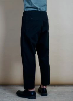 HANSEN GARMENTS TRYGVE | Wide Cut Cropped Trousers | Black -Deals Bottoms Store trygve wide cut cropped trousers black hansen garments 861143